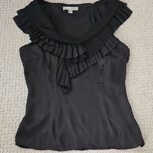 Forever 21 Black Ruffled Blouse